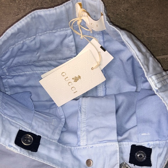 NWT Gucci Sky Blue Shorts, Size 8 - Picture 4 of 8